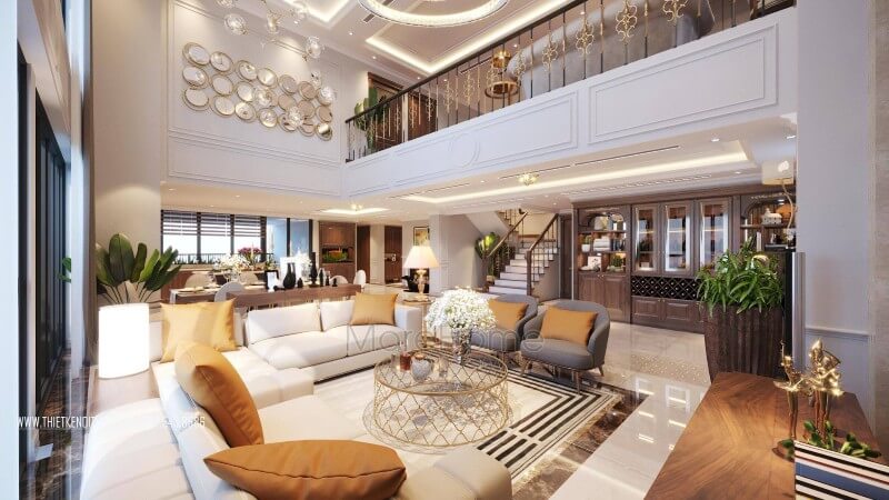 Trang trí nội thất phòng khách đẹp với đồ nội thất hiện đại cao cấp Mẫu nội thất chung cư đẹp