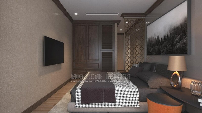 Thiết kế nội thất phòng ngủ chung cư sang trọng và ấn tượng Thiết kế phòng ngủ