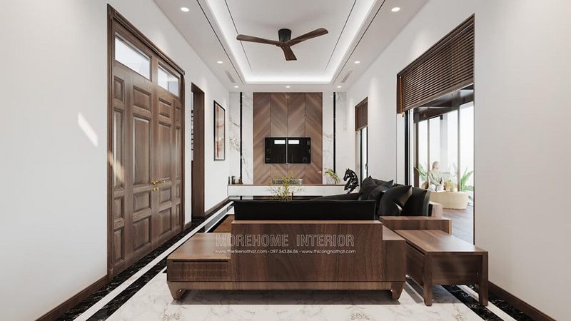 Mẫu cửa gỗ tự nhiên 2 cánh đẹp cho nhà biệt thự