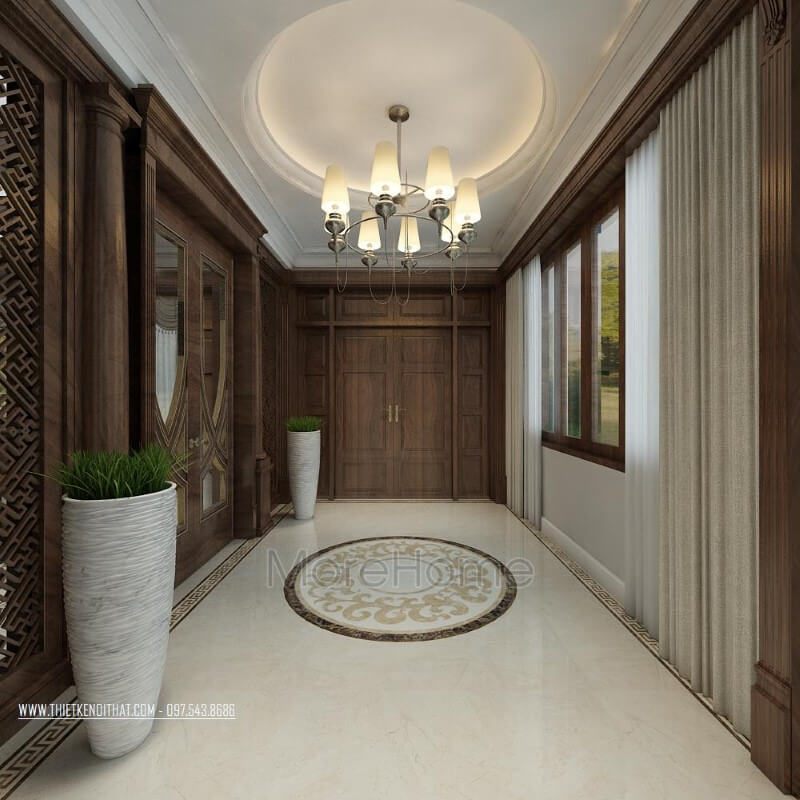 Sản phẩm cửa gỗ bằng gỗ óc chó hiện đại cao cấp sang trọng dành cho phân khúc khách hàng có thu nhập cao tại những căn biệt thự đắt tiền