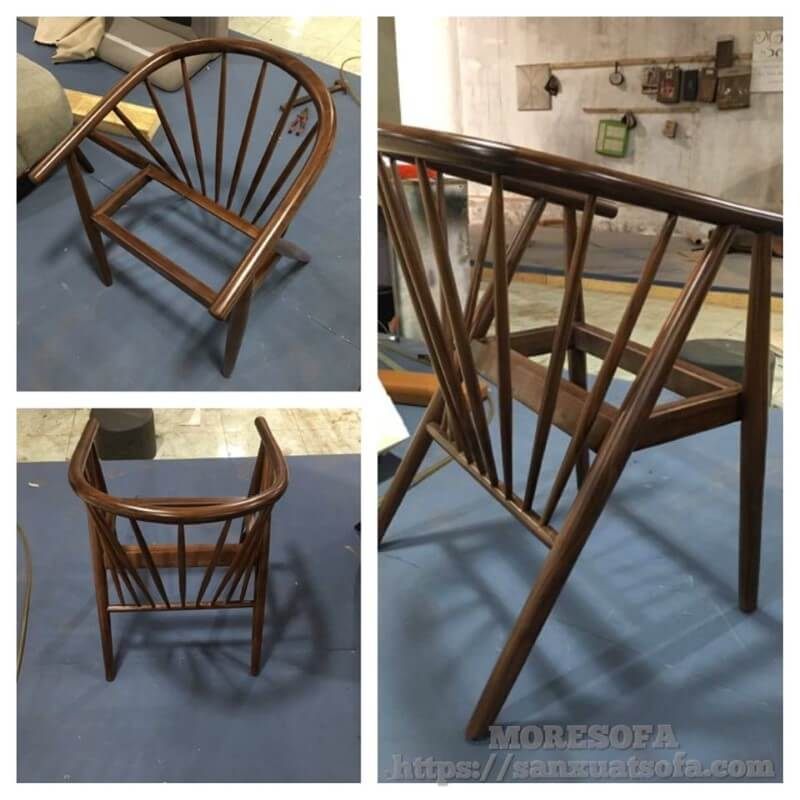 Morehome nhận sản xuất các sản phẩm ghế ăn bằng gỗ óc chó với đa dạng phong cách